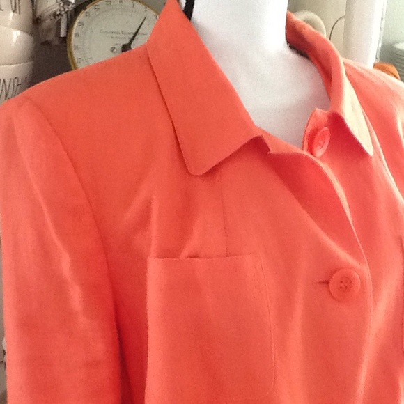 Talbots Woman Irish linen jacket sz 12W - Picture 4 of 7